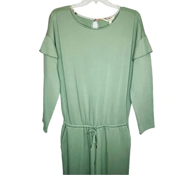 Matilda Jane Resting Day Romper Green Long Sleeve Ruffle Women Size Small NWT - Picture 3 of 16